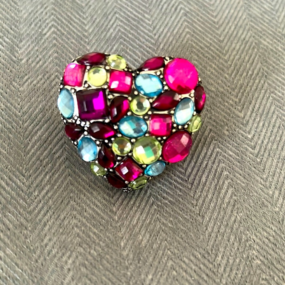 Heart multicolored ring